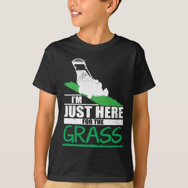 Camiseta Siega divertida de la hierba del cortacésped del (Anverso)