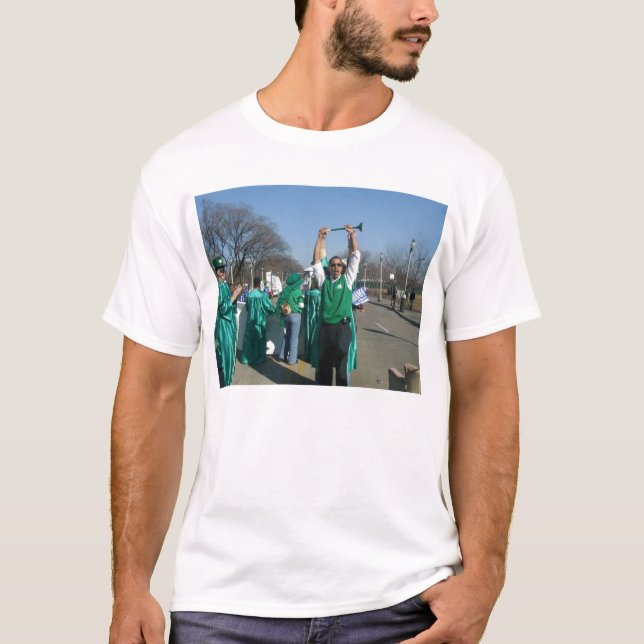 Camiseta Siegue-Bama las marchas (de Obama) con los (Anverso)