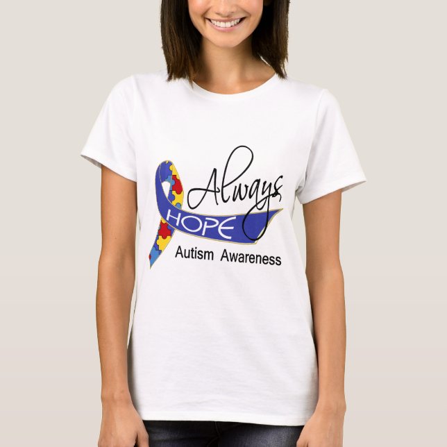 Camiseta Siempre autismo de la esperanza (Anverso)