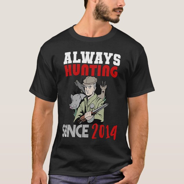 Camiseta Siempre cazando desde 2014 (Anverso)