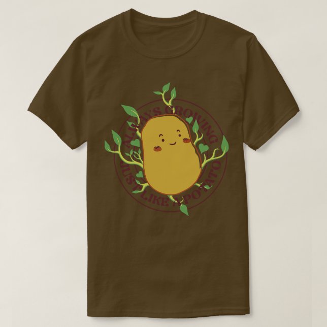 Camiseta Siempre creciendo como una papa de Tobe Fonseca (Diseño del anverso)