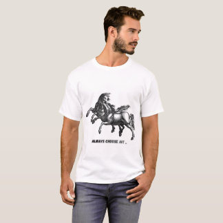Camiseta Siempre elige arte: ilustración de caballo dibujad