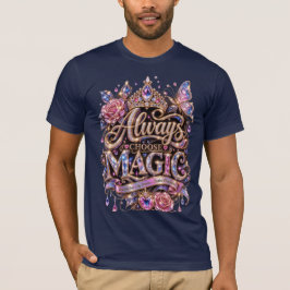 Camiseta Siempre elige el diseño de cristal con destello má
