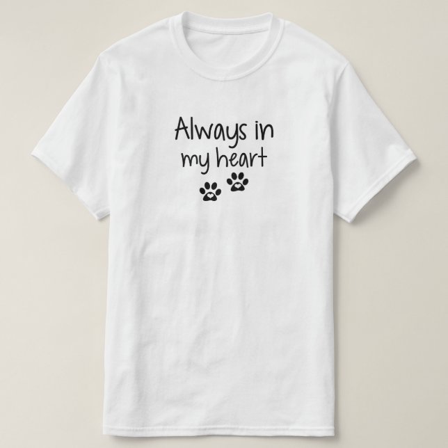 Camiseta Siempre en mi corazón (Diseño del anverso)