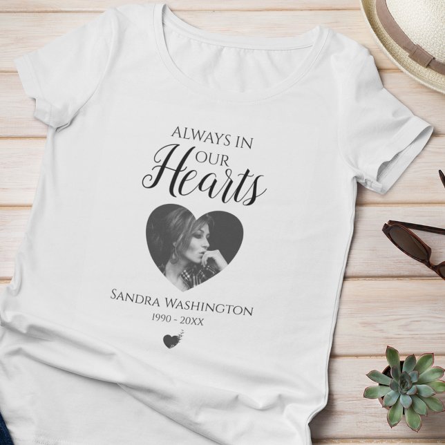 Camiseta Siempre en nuestros corazones | Servicio de memori (Subido por el creador)