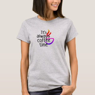 Camiseta Siempre es gracioso el tiempo del yoga en el café