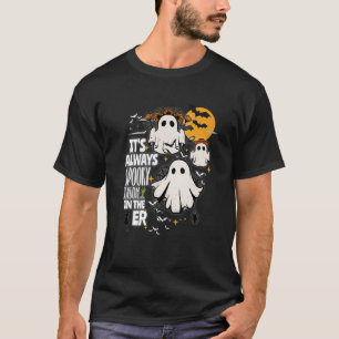 Camiseta Siempre es temporada temible en la moda retro de E