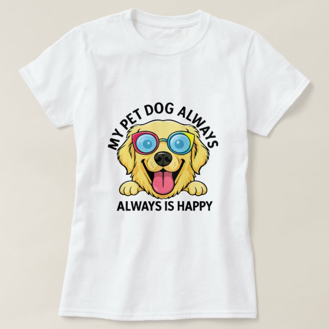 Camiseta Siempre feliz: Sunshine Pup Energy (Diseño del anverso)