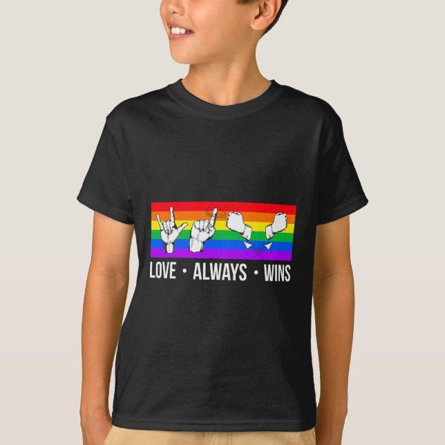 Camiseta Siempre Gana Conciencia Sorda Lgbt Orgullo Gay (Anverso)