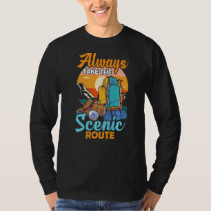 Camiseta Siempre Haga Senderismo Por Las Rutas