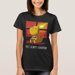 Camiseta Siempre mañana Dinosaurio jugando videojuego 1