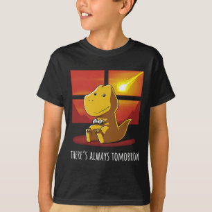 Camiseta Siempre mañana Dinosaurio jugando videojuego 1