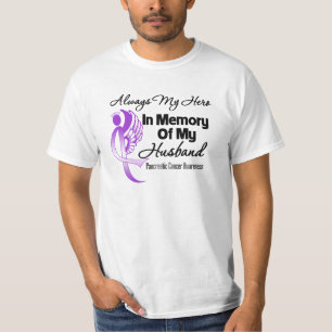 Camiseta Siempre mi héroe en cáncer pancreático del mari