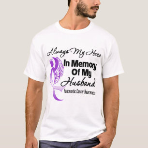Camiseta Siempre mi héroe en cáncer pancreático del mari