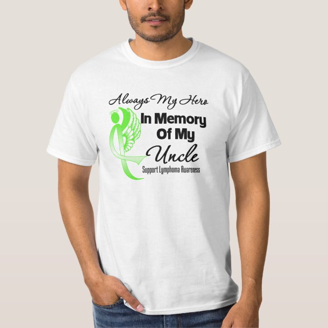 Camiseta Siempre mi héroe en el tío de la memoria - linfoma (Anverso)