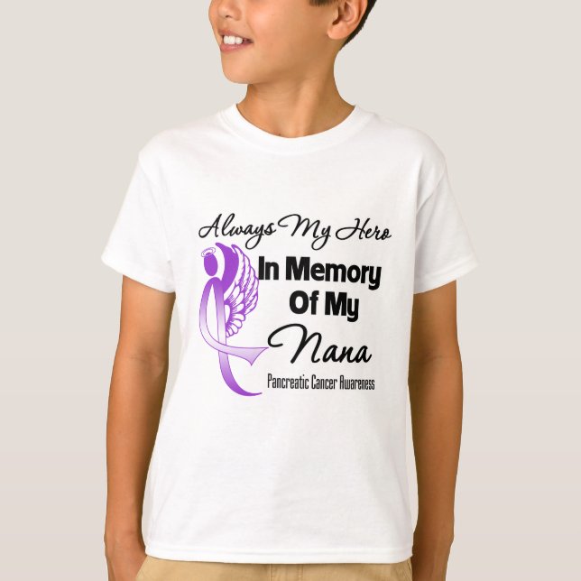 Camiseta Siempre mi héroe en la memoria Nana - cáncer (Anverso)