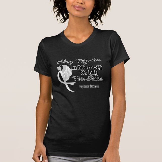 Camiseta Siempre mi héroe en memoria hermana gemela - Cánce (Anverso)