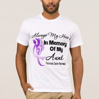 Camiseta Siempre mi héroe en memoria Tía - Cáncer de páncre