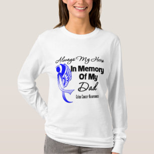 Camiseta Siempre mi héroe en papá de la memoria - cáncer