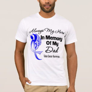Camiseta Siempre mi héroe en papá de la memoria - cáncer