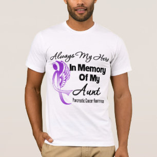Camiseta Siempre mi héroe en tía de la memoria - cáncer