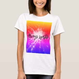 Camiseta siempre parkle - Naranja púrpura rosa