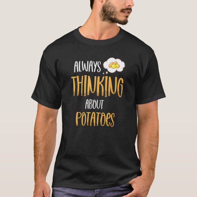 Camiseta Siempre Pensando En Las Papas Vegetarianas (Anverso)