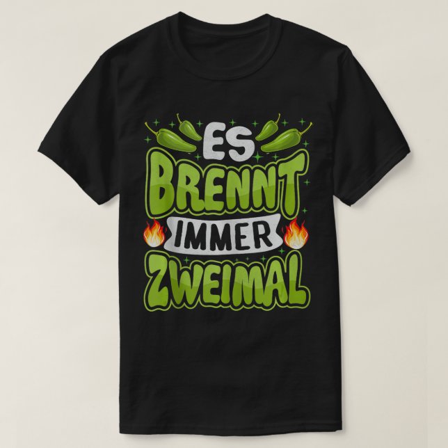Camiseta Siempre Quema Dos Veces Salsa Caliente Chef Chico  (Diseño del anverso)