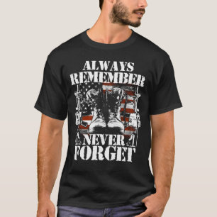 Camiseta siempre recuerda nunca olvides veterano
