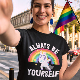 Camiseta Siempre seas tú mismo lgbtq orgullo arco iris unic