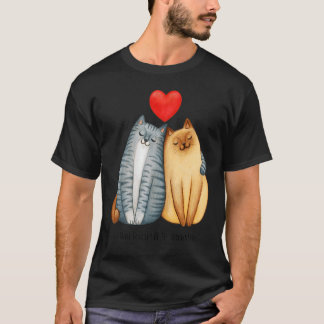 Camiseta Siempre Serás Mi Amor Siempre Cute Gato Pareja Abe