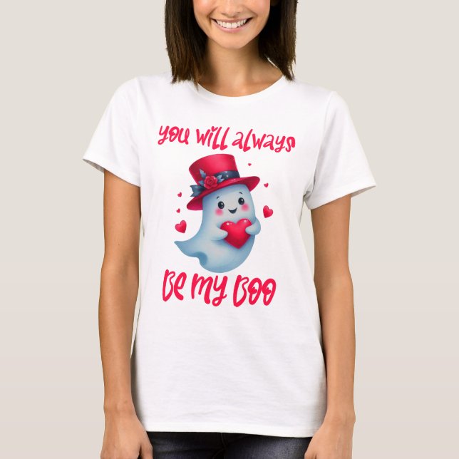 Camiseta Siempre Serás Mi Fantasma De San Valentín. (Anverso)