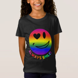Camiseta siempre sonríe emojis coloridas