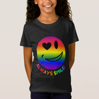 Camiseta siempre sonríe emojis coloridas