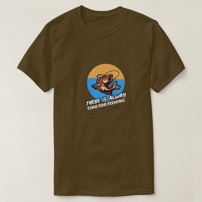 CAMISETA SIEMPRE TIEMPO PARA LA PESCA (Diseño del anverso)