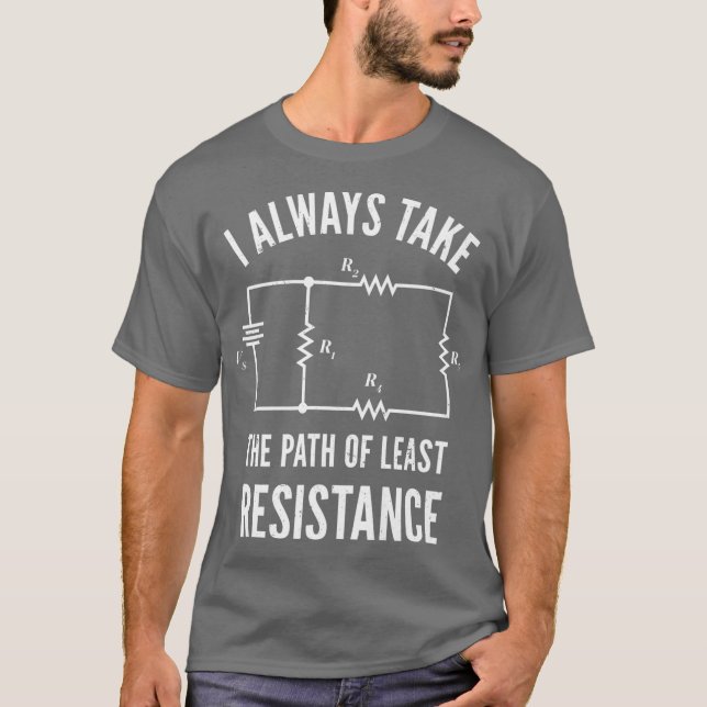 Camiseta Siempre Tomo El Camino De La Menor Resistencia Gra (Anverso)