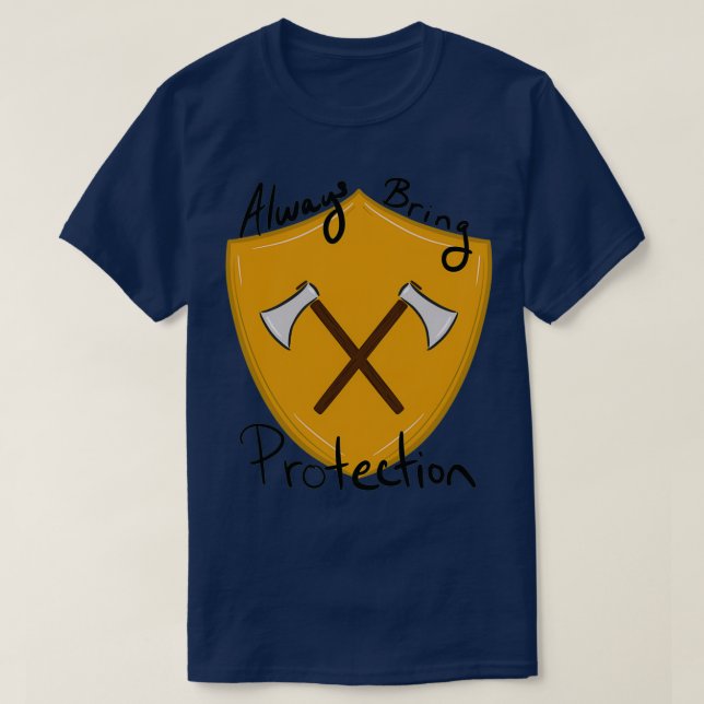 Camiseta Siempre traer protección al oro (Diseño del anverso)