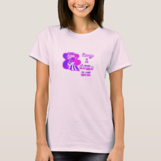 Camiseta Siempre un botón rosa caliente de abeja reina