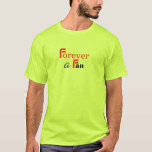 Camiseta Siempre Un Fan Hombres Verde Seguridad