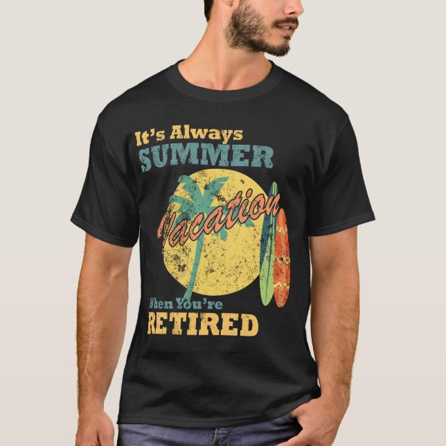 Camiseta Siempre verano: Ilustracion relajado de vida retir (Anverso)