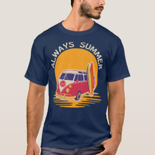 Camiseta Siempre Verano - Surfista de Vacaciones de Playa P