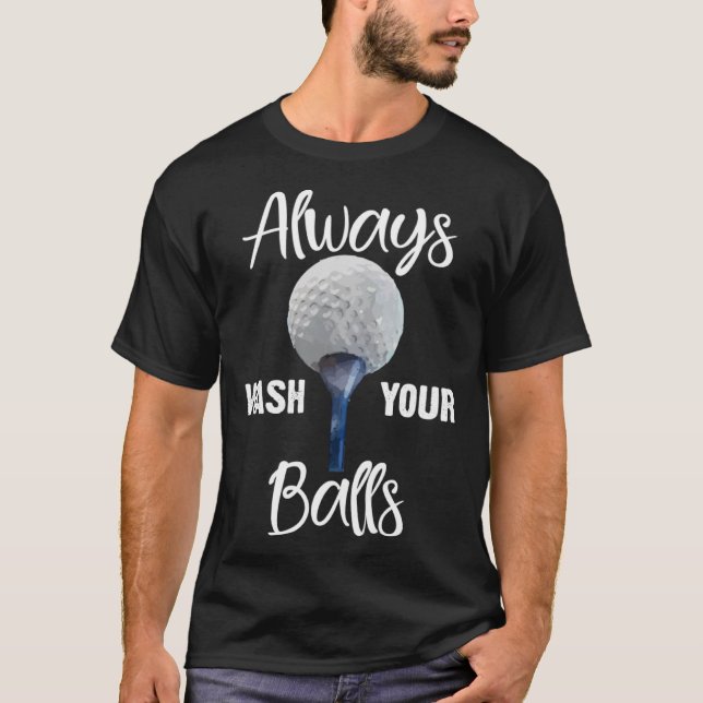 Camiseta Siempre Wash Balls Golf Retro Golf Golfing (Anverso)