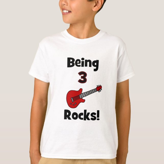 Camiseta ¡Siendo 3 rocas! Con el eje de balancín de (Anverso)