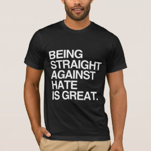 CAMISETA SIENDO RECTO CONTRA EL ODIO - .PNG
