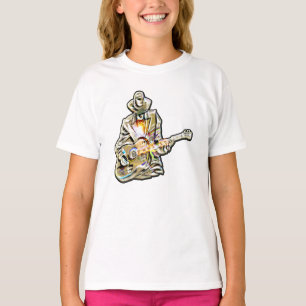 Camiseta Sienta el Blues - Diseño artístico de guitarra