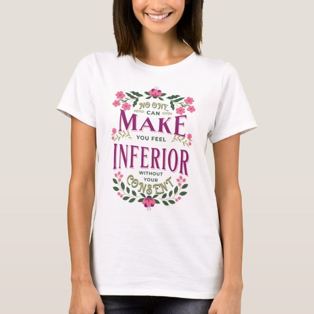 Camiseta Siéntanse inferiores derechos de las mujeres Elean (Anverso)