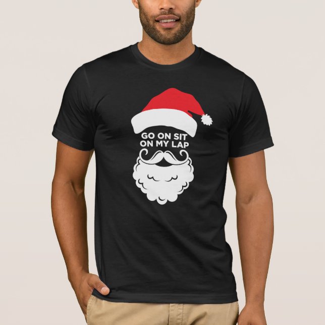 Camiseta Siéntate en mi regazo Navidades adultos de vacacio (Anverso)