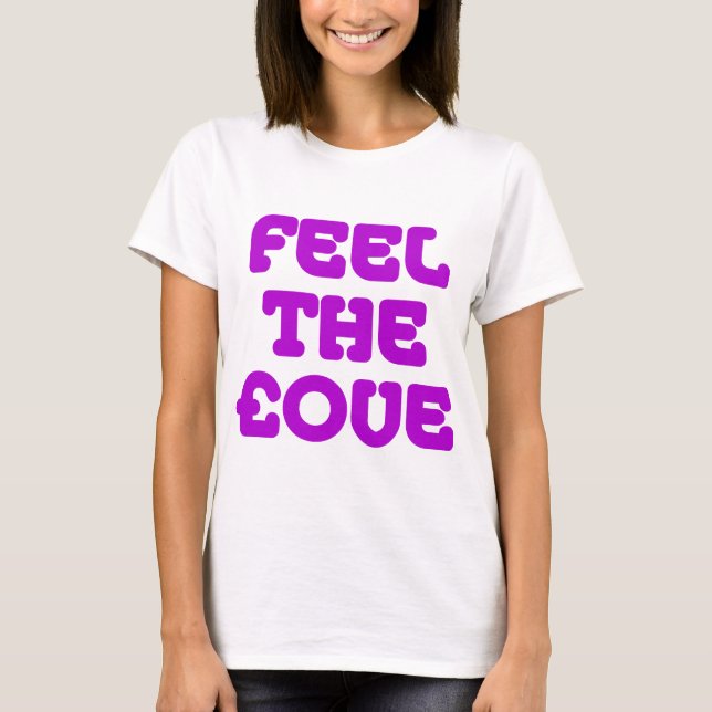 Camiseta Siente el amor de £- Púrpura en luz (Anverso)