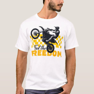 Camiseta Siente la llanta de cuadros amarillos LIBRES