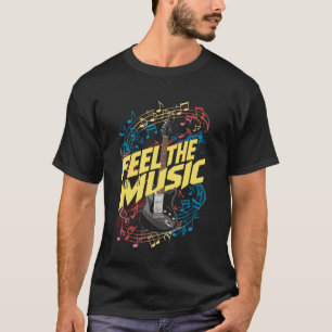 Camiseta Siente la música Diseño de amante de la música de 